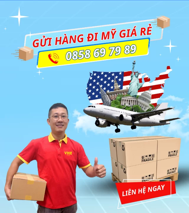 Gửi hàng đi Mỹ giá rẻ tại VHE