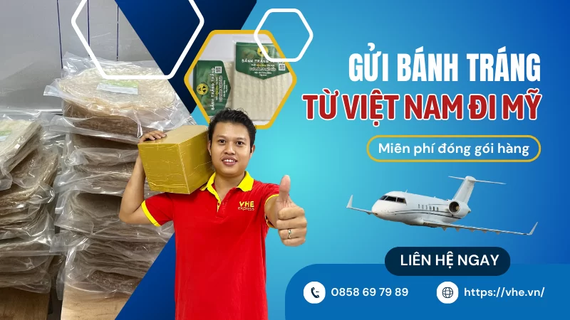 Gửi bánh tráng đi Mỹ