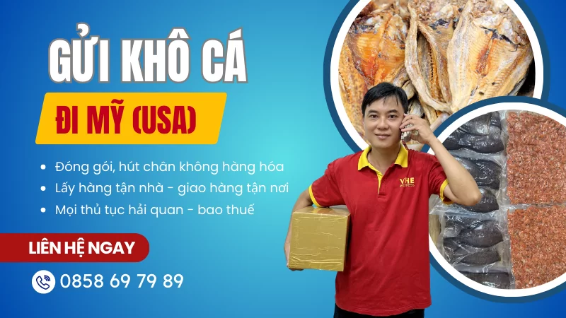 Gửi khô cá đi Mỹ