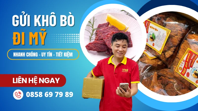 Gửi khô bò đi Mỹ