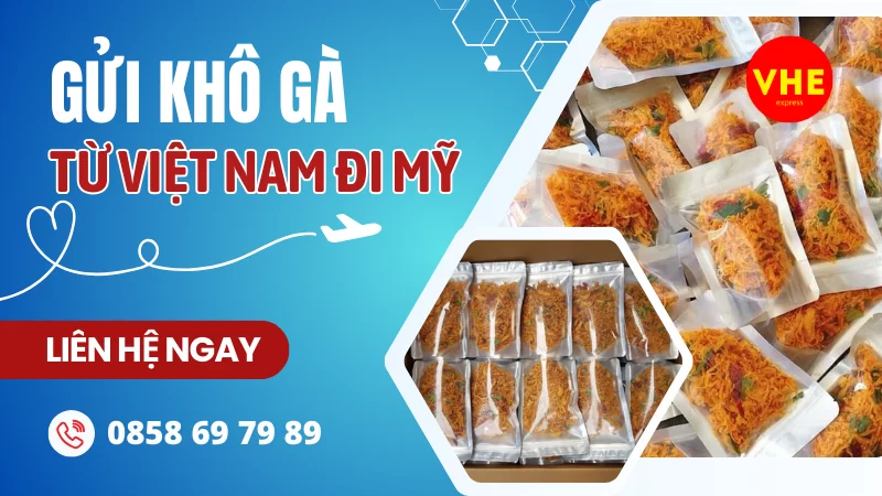 Gửi khô gà đi Mỹ