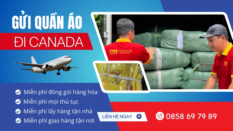 Gửi quần áo đi Canada