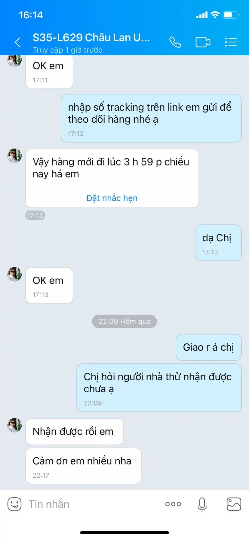 phản hồi của khách hàng