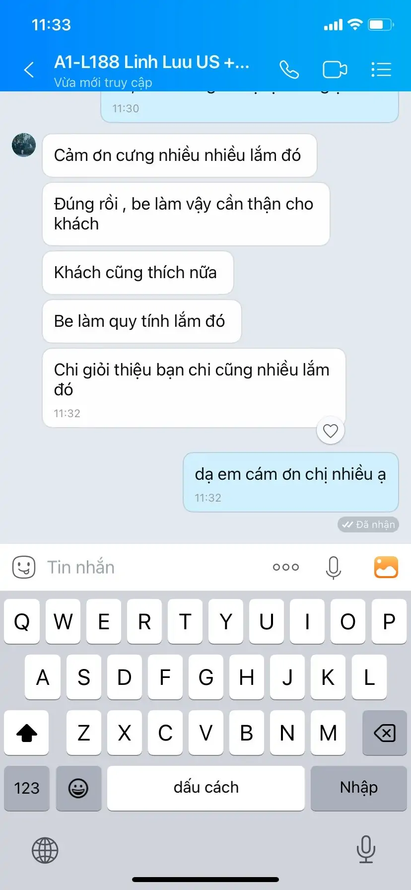 phản hồi của khách hàng